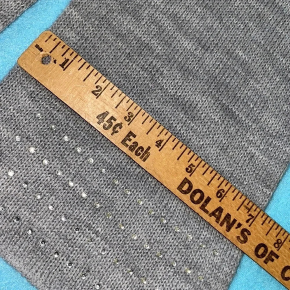 JOE BOXER rhinestone bling knit gray soft scarf size OSFM - Picture 7 of 7